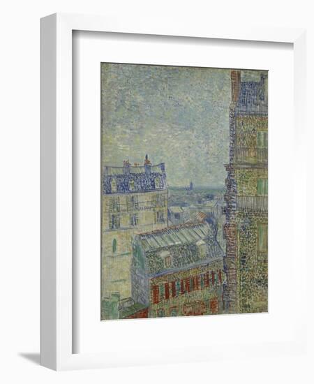 View of Paris from Theo's apartment in the rue Lepic, 1887 by Vincent Van Gogh-Vincent van Gogh-Framed Giclee Print