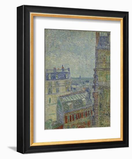 View of Paris from Theo's apartment in the rue Lepic, 1887 by Vincent Van Gogh-Vincent van Gogh-Framed Giclee Print