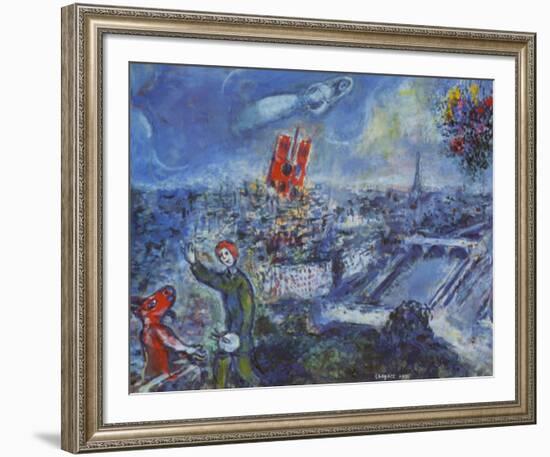 View of Paris-Marc Chagall-Framed Art Print