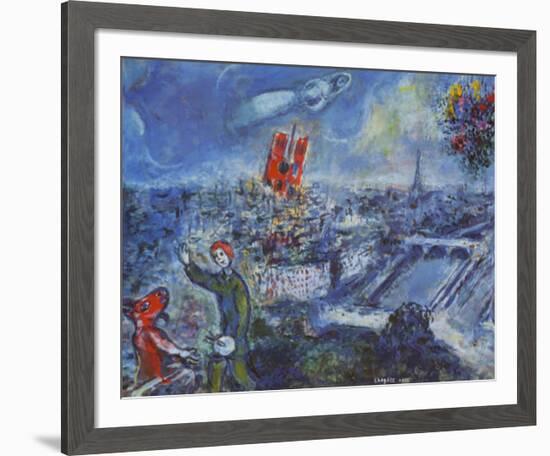 View of Paris-Marc Chagall-Framed Art Print