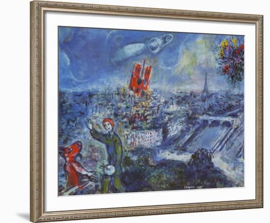 View of Paris-Marc Chagall-Framed Art Print