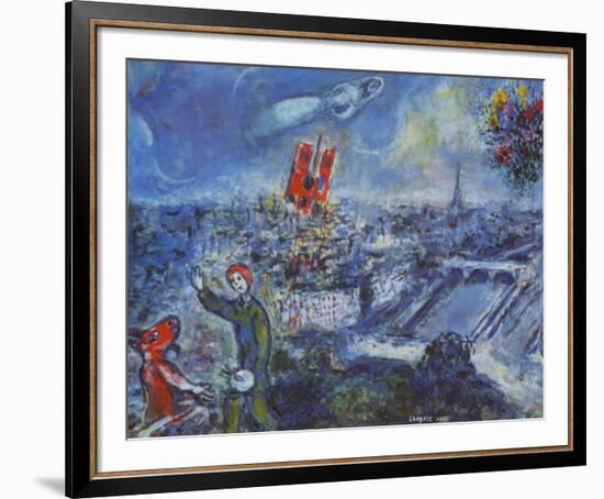 View of Paris-Marc Chagall-Framed Art Print