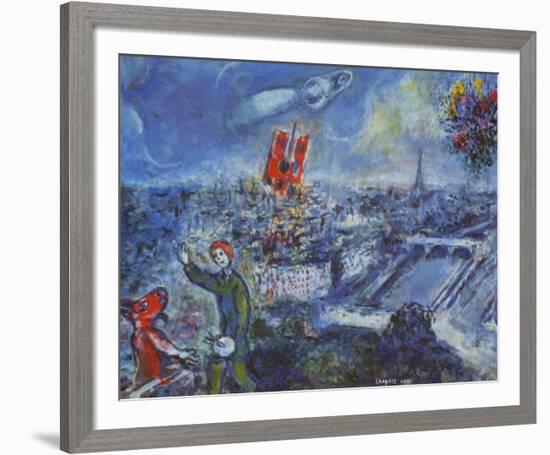 View of Paris-Marc Chagall-Framed Art Print