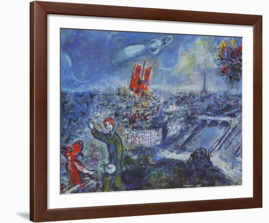 View of Paris-Marc Chagall-Framed Art Print