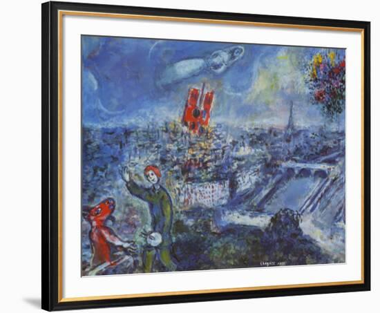 View of Paris-Marc Chagall-Framed Art Print