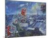 View of Paris-Marc Chagall-Mounted Art Print