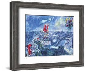 View of Paris-Marc Chagall-Framed Art Print
