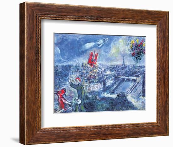 View of Paris-Marc Chagall-Framed Art Print