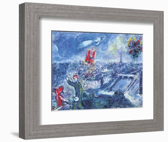 View of Paris-Marc Chagall-Framed Art Print