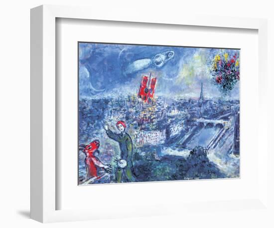 View of Paris-Marc Chagall-Framed Art Print