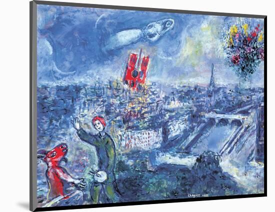 View of Paris-Marc Chagall-Mounted Art Print
