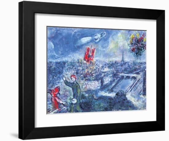 View of Paris-Marc Chagall-Framed Art Print