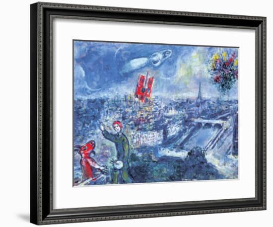 View of Paris-Marc Chagall-Framed Art Print