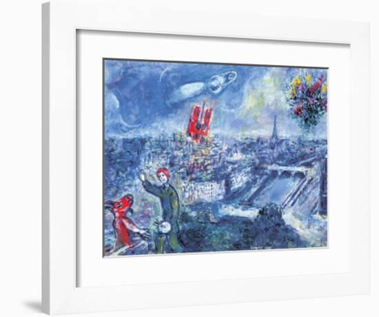 View of Paris-Marc Chagall-Framed Art Print