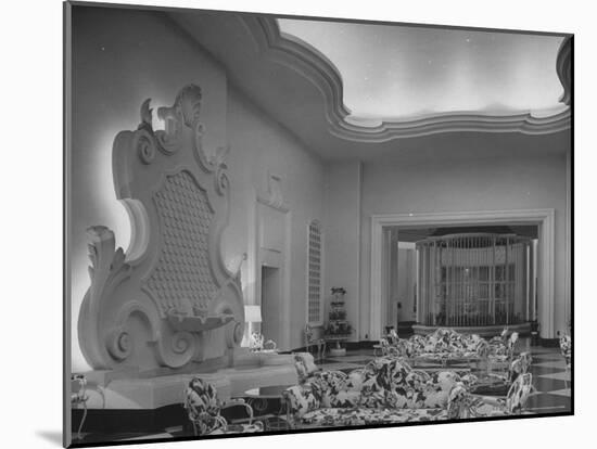 View of Part of the Main Lobby in the Quitandinha Hotel-Frank Scherschel-Mounted Photographic Print