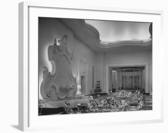 View of Part of the Main Lobby in the Quitandinha Hotel-Frank Scherschel-Framed Photographic Print