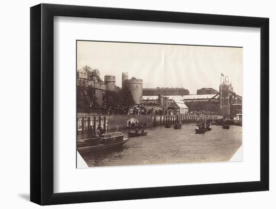 View of Part of Tower Bridge from the River Thames, London, 1894-null-Framed Photographic Print