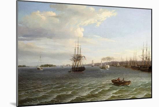 View of Philadelphia, Looking South on the Delaware River-Thomas Birch-Mounted Giclee Print
