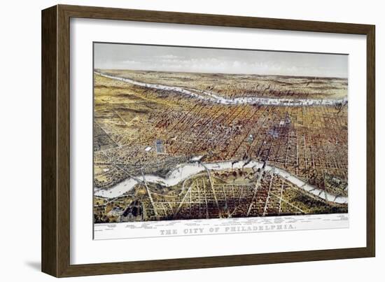 View of Philadelphia-Currier & Ives-Framed Giclee Print