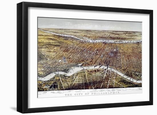 View of Philadelphia-Currier & Ives-Framed Giclee Print