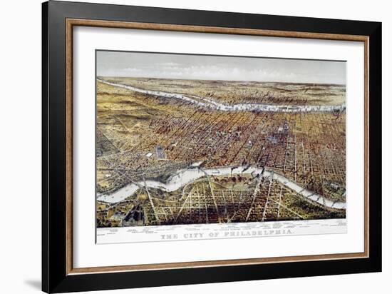 View of Philadelphia-Currier & Ives-Framed Giclee Print