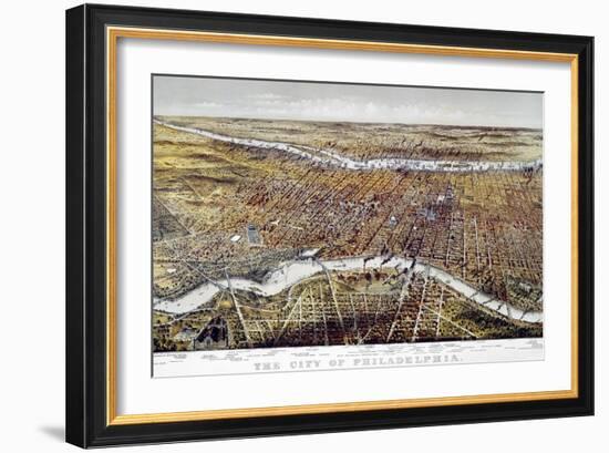 View of Philadelphia-Currier & Ives-Framed Giclee Print