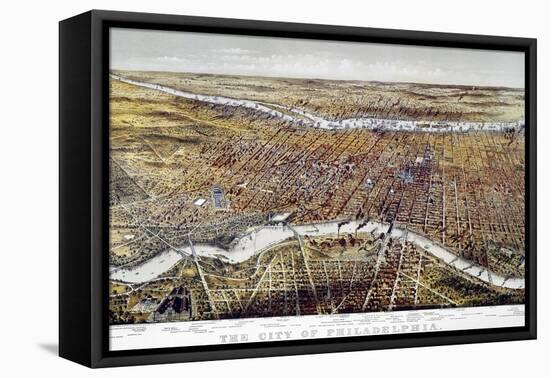 View of Philadelphia-Currier & Ives-Framed Premier Image Canvas