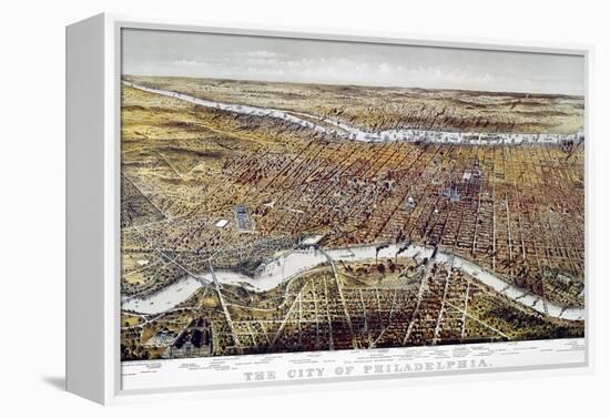 View of Philadelphia-Currier & Ives-Framed Premier Image Canvas