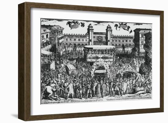 View of Piazza Del Castello, Turin, During Ostension of Holy Shroud, 4th May 1613-Antonio Tempesta-Framed Giclee Print