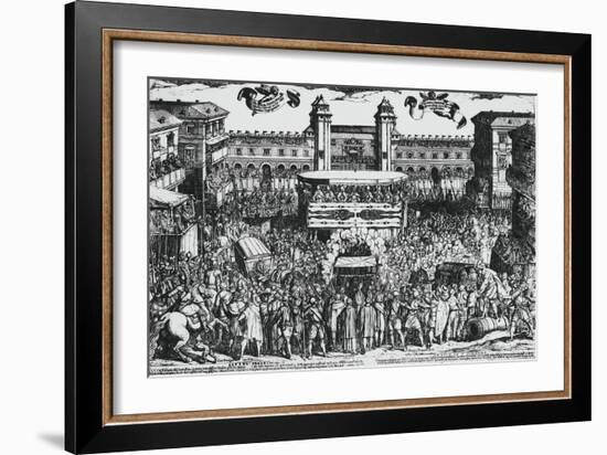 View of Piazza Del Castello, Turin, During Ostension of Holy Shroud, 4th May 1613-Antonio Tempesta-Framed Giclee Print