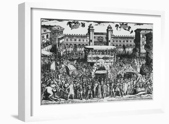 View of Piazza Del Castello, Turin, During Ostension of Holy Shroud, 4th May 1613-Antonio Tempesta-Framed Giclee Print