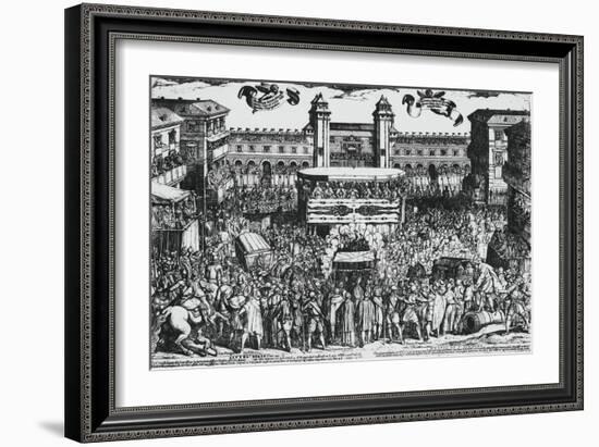 View of Piazza Del Castello, Turin, During Ostension of Holy Shroud, 4th May 1613-Antonio Tempesta-Framed Giclee Print