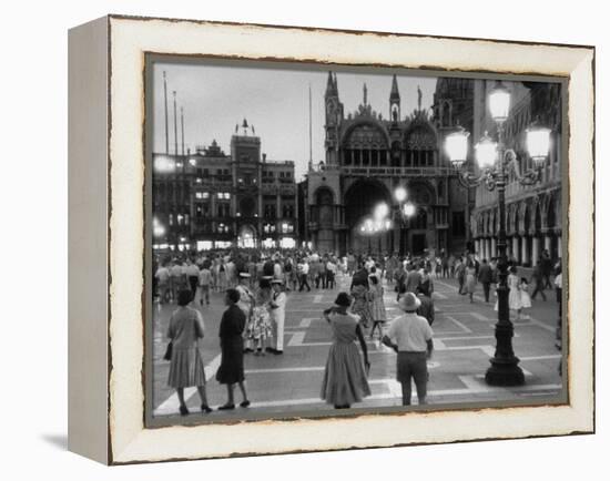 View of Piazza San Marco at Dusk-Dmitri Kessel-Framed Premier Image Canvas