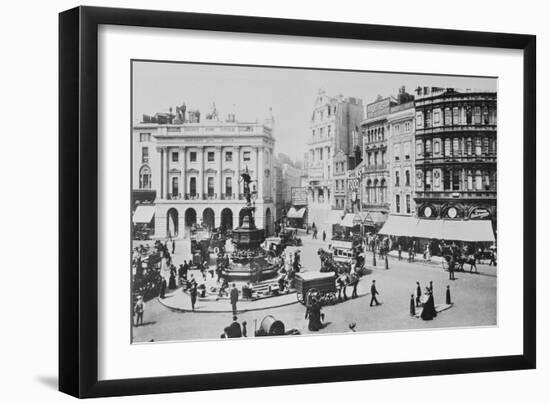 View of Piccadilly Circus, C. 1900 (B/W Photo)-English Photographer-Framed Giclee Print