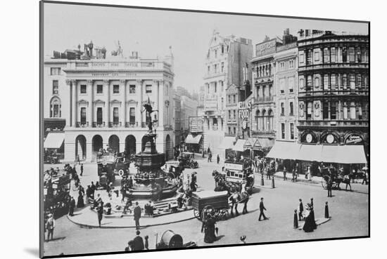 View of Piccadilly Circus, C. 1900 (B/W Photo)-English Photographer-Mounted Giclee Print