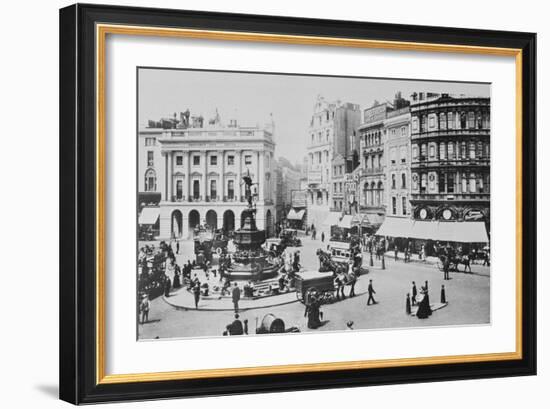View of Piccadilly Circus, C. 1900 (B/W Photo)-English Photographer-Framed Giclee Print
