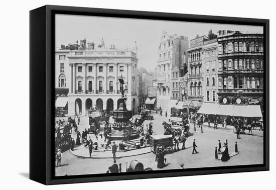 View of Piccadilly Circus, C. 1900 (B/W Photo)-English Photographer-Framed Premier Image Canvas