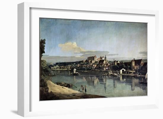 View of Pirna from the Right Bank of the Elbe, C1753-Bernardo Bellotto-Framed Giclee Print