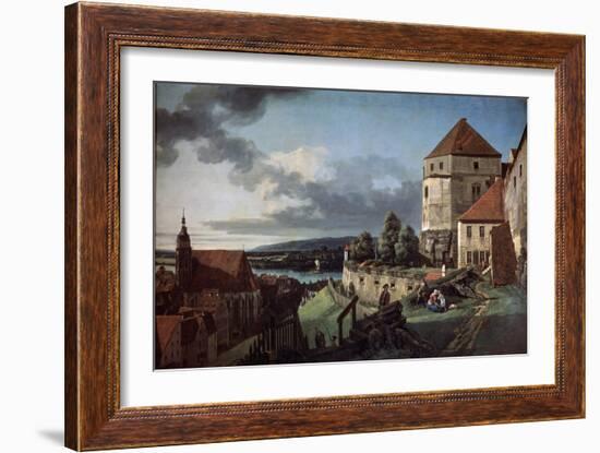 View of Pirna from the Sonnenstein Fortress, C1752-C1755-Bernardo Bellotto-Framed Giclee Print