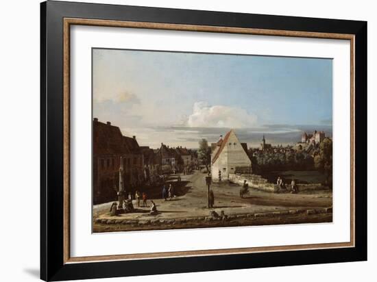 View of Pirna with the Fortress of Sonnenstein, 1755-65-Bernardo Bellotto-Framed Giclee Print