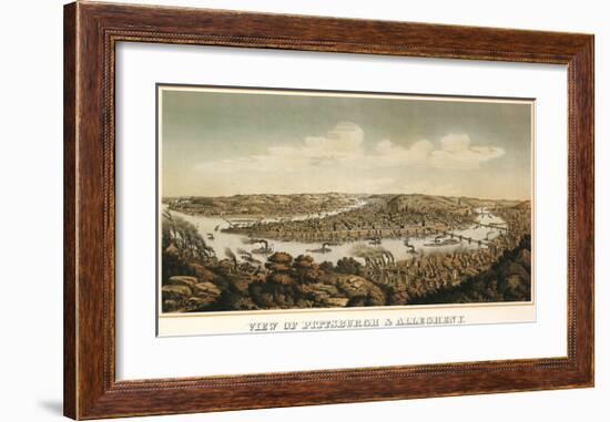 View of Pittsburgh & Allegheny, 1874-Krebs-Framed Giclee Print