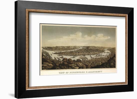 View of Pittsburgh & Allegheny, 1874-Krebs-Framed Art Print