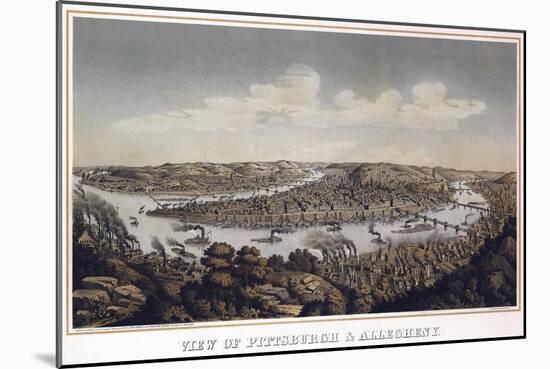 View Of Pittsburgh And Allegheny Pennsylvania 1874-Vintage Lavoie-Mounted Giclee Print