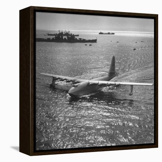 View of Plane Designed and Built by Howard R. Hughes-J^ R^ Eyerman-Framed Premier Image Canvas