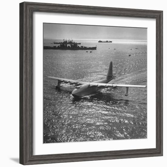 View of Plane Designed and Built by Howard R. Hughes-J^ R^ Eyerman-Framed Photographic Print