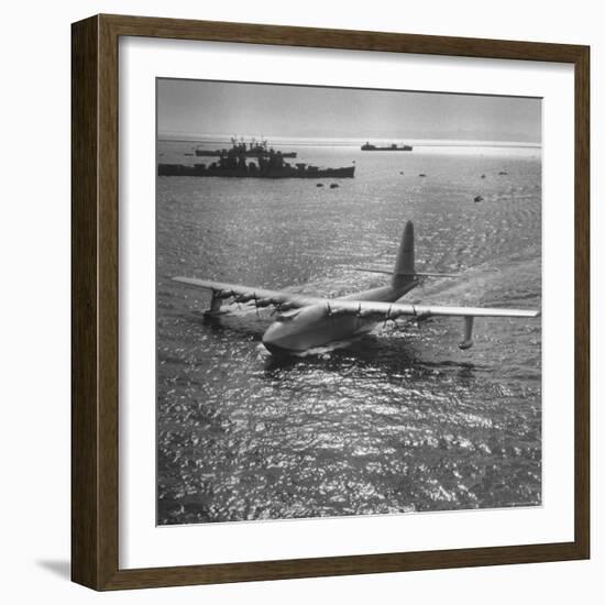 View of Plane Designed and Built by Howard R. Hughes-J^ R^ Eyerman-Framed Photographic Print