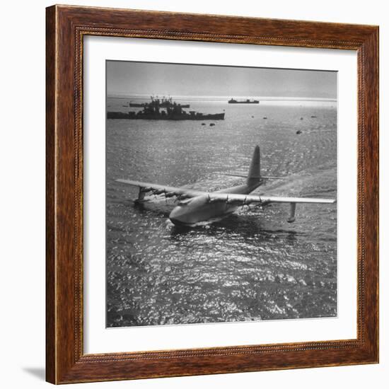 View of Plane Designed and Built by Howard R. Hughes-J^ R^ Eyerman-Framed Photographic Print