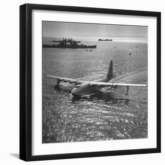 View of Plane Designed and Built by Howard R. Hughes-J^ R^ Eyerman-Framed Photographic Print