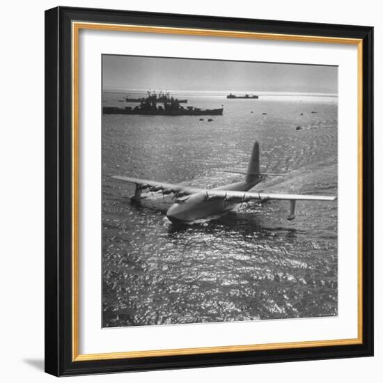 View of Plane Designed and Built by Howard R. Hughes-J^ R^ Eyerman-Framed Photographic Print