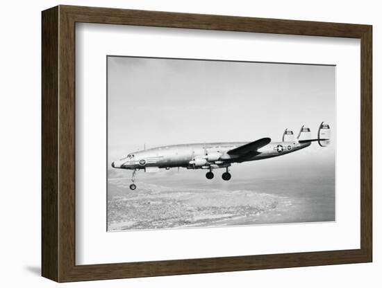 View of Plane Flying over Hawaii-Bettmann-Framed Photographic Print